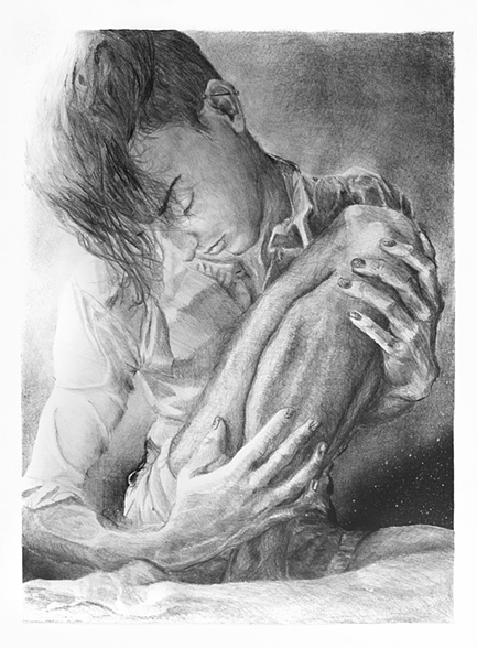 Paul DeRuvo monotype drawing